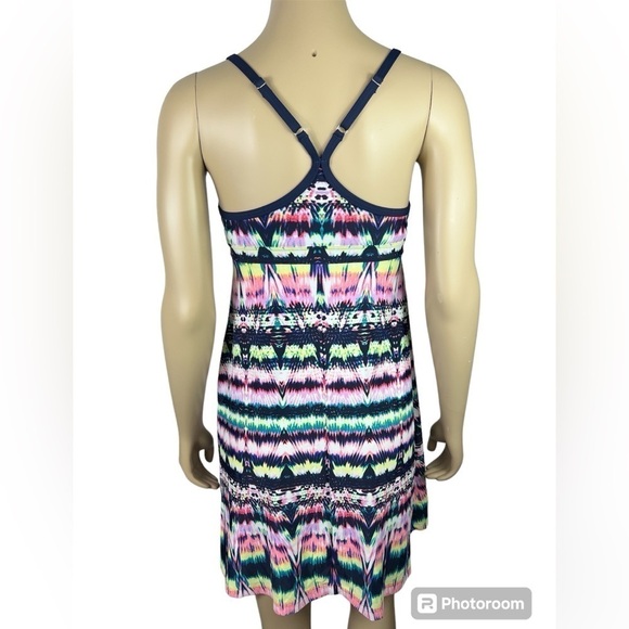Athleta Shorebreak Athletc/Swim Racer Back Ikat Print Dress Built in Bra Sz S - Picture 2 of 10
